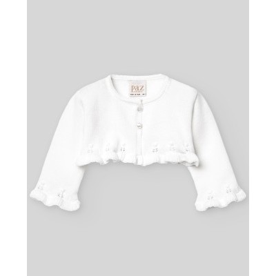 chaqueta corta punto blanco