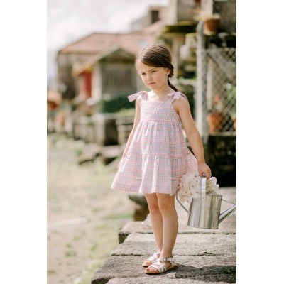 vestido cuadros "granja"