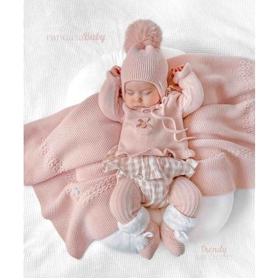 gorro orejero rosa con...