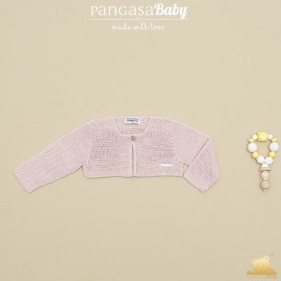 chaqueta corta punto rosa...