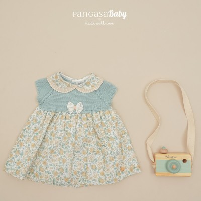 vestido flores verde