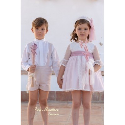 conjunto peto y camisa niño...