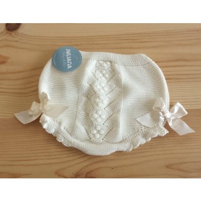 ranita lazos blanco roto