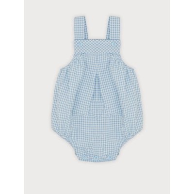 pelele cuadros celeste