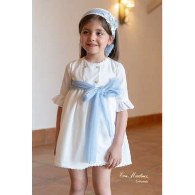 vestido arras azul...