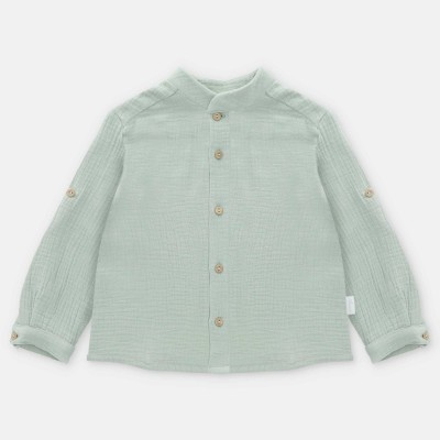 camisa tela verde