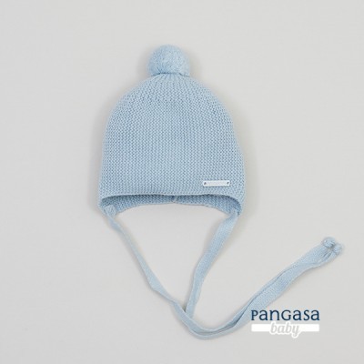 gorro orejero bebe celeste...