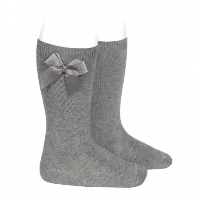 calcetines altos lazo gris...
