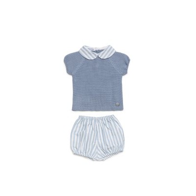 conjunto rayas azul