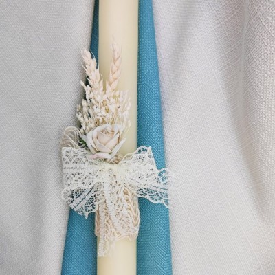 vela bautizo crema (30 x 2 cm)