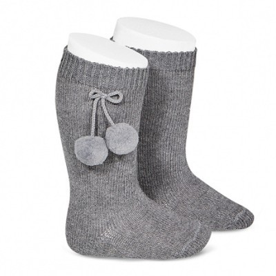 calcetines borlas gris...