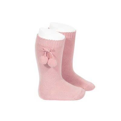 calcetines borlas rosa palo...