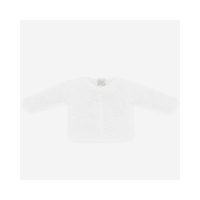 chaqueta punto larga blanco