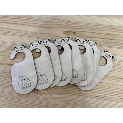 perchas madera oso