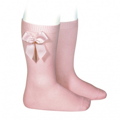 calcetines altos lazo rosa...