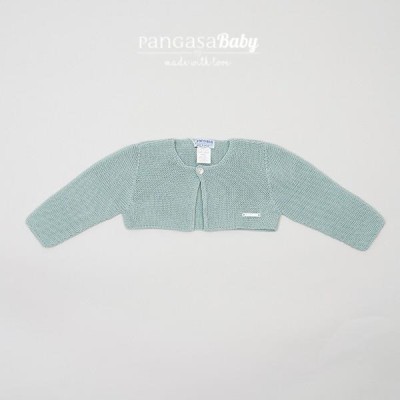 chaqueta punto verde empolvado