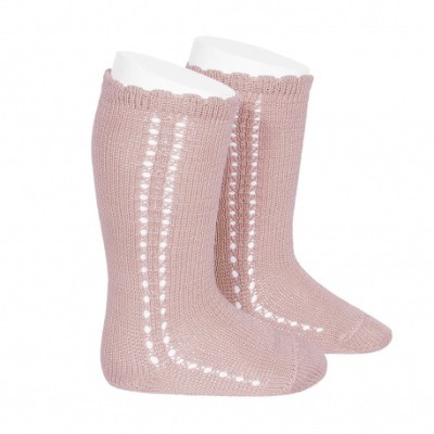 calcetines altos perlé rosa...