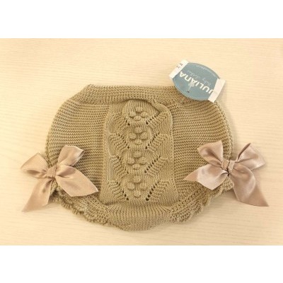 ranita punto lazos beige