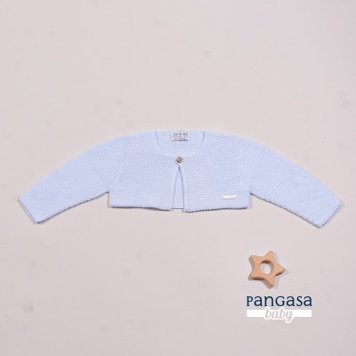 chaqueta punto celeste