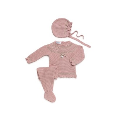 primera puesta rosa y beige