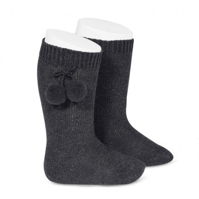 calcetines borlas antracita...