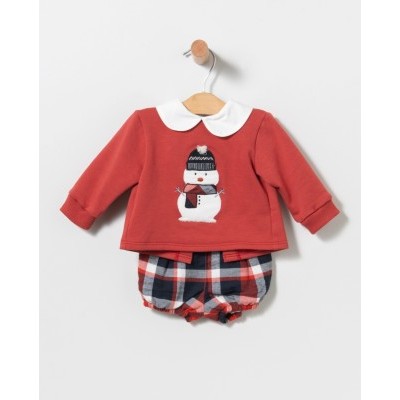 conjunto muñeco de nieve niño