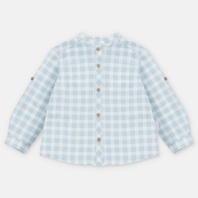 camisa cuadros azul