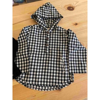 camisa cuadros negro